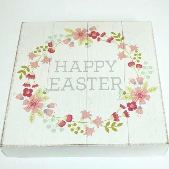 NEW Quill to Paper by Sixtrees Happy Easter Wooden Sign - Picture 2 of 4